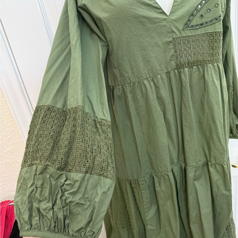 Zara Olive Green Maxi Dress - Picture 4 of 6